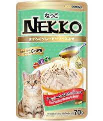 Nekko Adult Pouch Wet Cat Food Tuna Topping Chicken In Gravy 70g