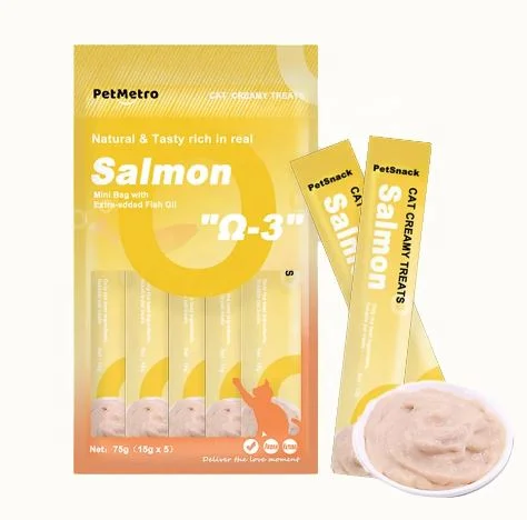 Petmetro Cat Creamy Treats Salmon 5cs 15g