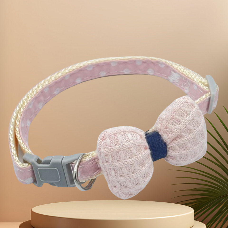 Pet necklace bow adjustable cat collar noble small and medium cat necklace pet