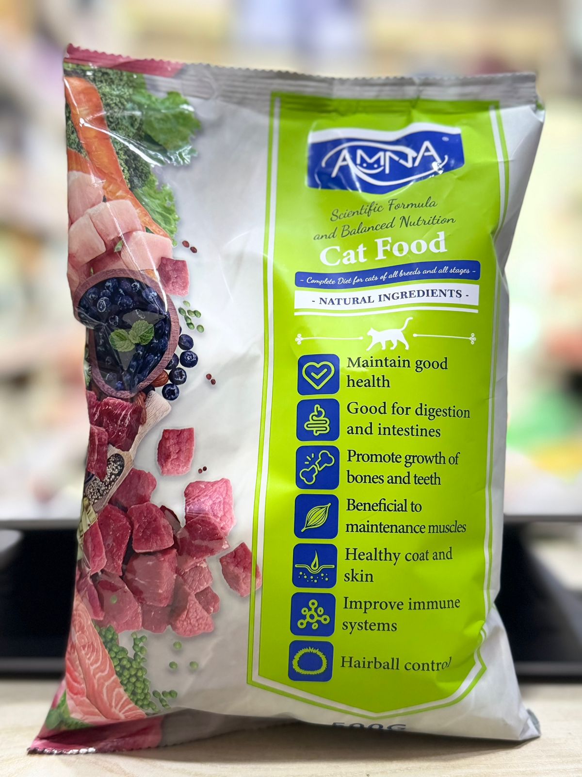 Amna High Protein Dry Food for All Age Cats 500gm – Complete Daily Nutrition