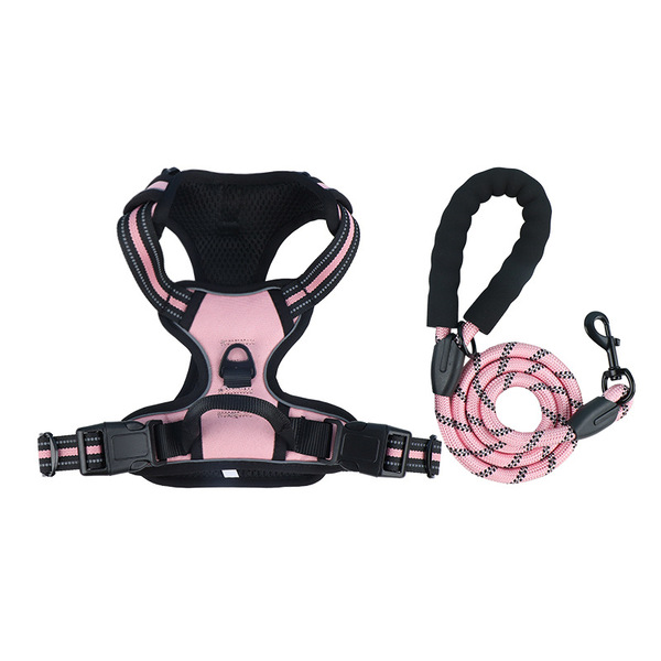 Amazon Pet Harness Anti-Burst Reflective Vest-Style Dog Harness for Large Dogs Pet Harness and Leash Set